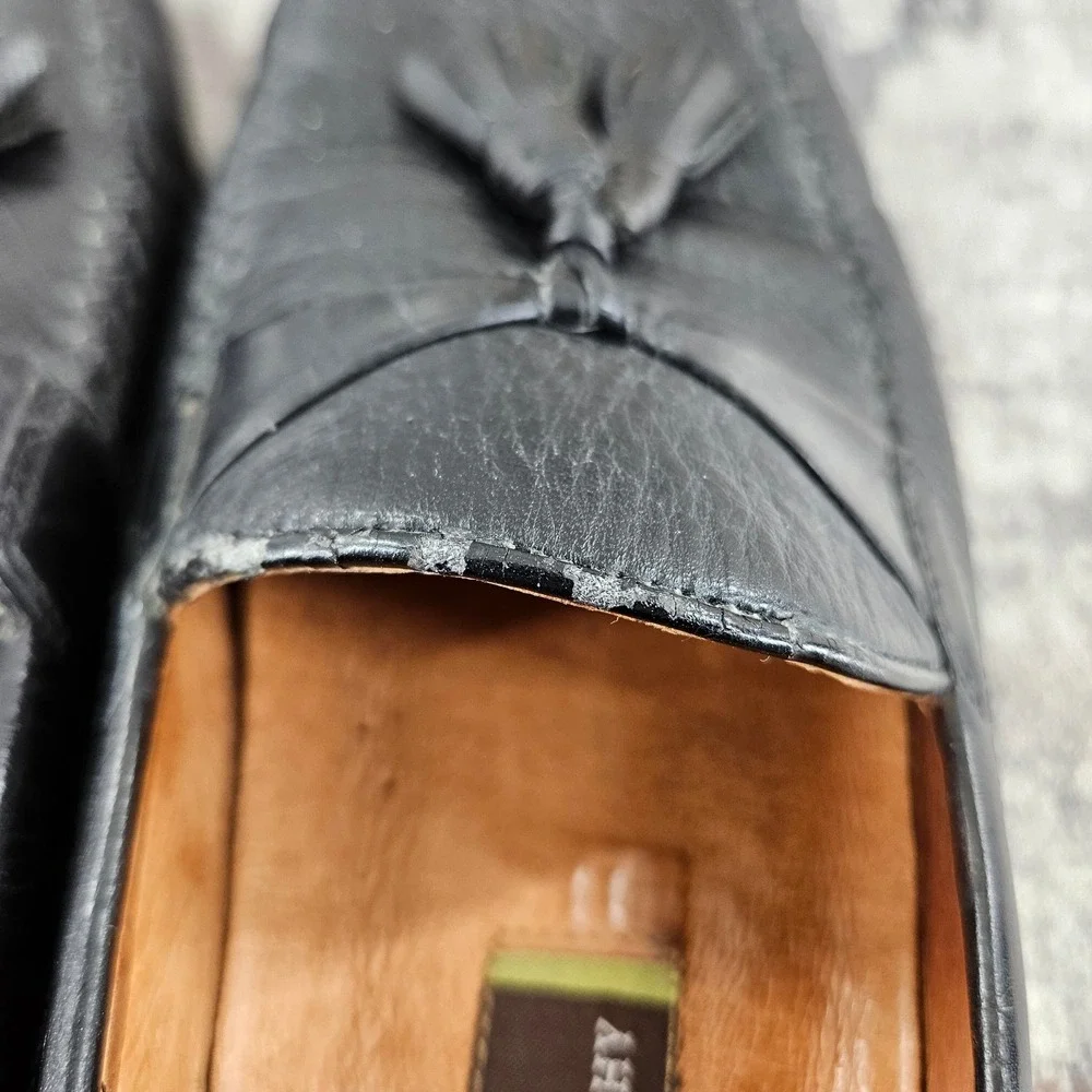 Johnston & Murphy Leather Tassel‎ Loafer Dress Shoes Mens 11 Slip On Loafers